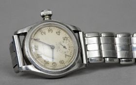 A gentleman's Bosecks oyster wristwatch The dial 3 cm diameter. CONDITION REPORTS: Strap possibly