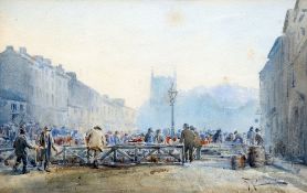 ARTHUR REGINALD SMITH (1871-1934) British
Skipton Market
Watercolour
Signed and dated 1900
30.5 x