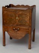 A George III mahogany tray top bedside commode
Of typical form,