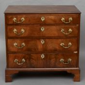 A 19th century mahogany chest of drawers
Of small proportions, the four graduated drawers with