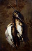 JOHN CHRISTOPHER BELL (active 1841-1892) British
Hanging Woodcock
Oil on board
Signed with