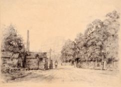 WALLACE HESTER (1866-1923) British
The Old Toll Gate, Kensington
Limited edition etching
Signed