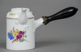 A Marcolini period Meissen brandy warmer 
Decorated with floral sprays,