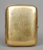 A George VI 9 ct gold cigarette case, hallmarked Birmingham 1939
Monogrammed and engraved From