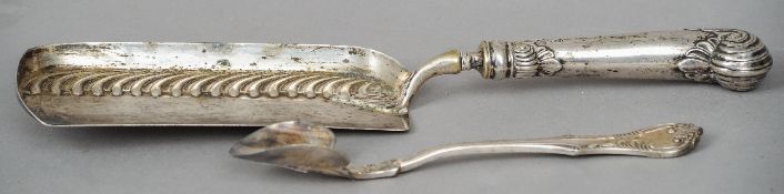 An Edwardian silver Stilton scoop, hallmarked London 1905, maker's mark of William Hutton & Sons Ltd