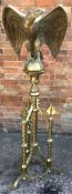 A Victorian brass church lectern
Of typical form, surmounted with an eagle.  Approximately 150 cm