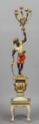 An early 20th century Venetian figural Blackamoor lamp
Typically modelled with cast metal five