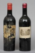 Chateau Lafite-Rothschild 1922
Single bottle; together with Chateau Lafite, unknown vintage,