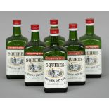 Squires London Dry Gin, 26.6 fl ozs., 70% proof
Six bottles.  (6) CONDITION REPORTS: Generally