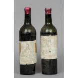 Grand Vin de Chateau Latour 1928
Two bottles.  (2) CONDITION REPORTS: Levels lower shoulder, one