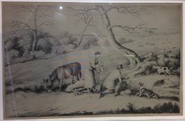 After S. ALKEN (18th/19th century) British
Ferreting; and Bagging the Badger
Lithographs