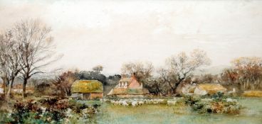 Attributed to JOHN VARLEY, Junior (1850-1933) British
Dorset Farm
Watercolour
Signed
52.5 x 25 cm,