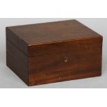 A walnut humidor
Of typical form.  24.5 cm wide. CONDITION REPORTS: Generally in good condition,