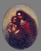 CONTINENTAL SCHOOL (17th/18th century)
Madonna and Child
Oil on copper
16 x 21 cm, framed in oval