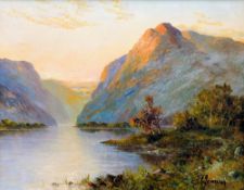 F.E. JAMIESON (1895-1950) British
Mountainous Loch Scene
Oil on canvas
Signed
47 x 37 cm, framed