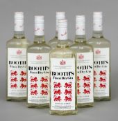 Booth's Finest Dry Gin, 26.6 fl ozs
Six bottles.  (6) CONDITION REPORTS: Generally in good
