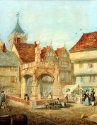 G. PARMINTER (19th century) British
The Old Poultry Cross, Salisbury
Watercolour
Remnants of old