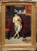 K. LE BRETON (20th century) Continental
The Connoisseur
Oil on canvas
Signed
49 x 72 cm, framed