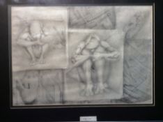 ENGLISH SCHOOL (20th century)
"Trapped"
Pencil
58 x 40.5 cm, framed and glazed CONDITION REPORTS: