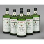 Sir Robert Burnett's White Satin Dry Gin, 26 2/3 fl ozs., 70% proof
Six bottles.  (6) CONDITION