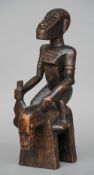 A West African Senufo tribe carved wood equestrian figure
Typically worked.  44.5 cm high. CONDITION