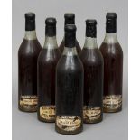 Berry Brothers & Co., Very Old Liqueur Brandy
Six bottles, was seals.  (6) CONDITION REPORTS: