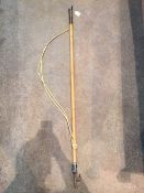Hardy Bro's Ltd, a bamboo shafted wading stick with thumb crook
Signed Hardy Bro's Ltd Makers