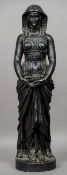 A plaster cast Egyptian Revival figure
138 cm high. CONDITION REPORTS: Generally in good