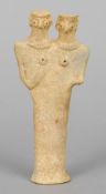 A twin headed terracotta votive
16.5 cm long. CONDITION REPORTS: Generally in good condition,