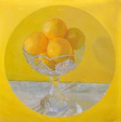 *AR FRED DUBERY (1926-2011) British
Grapefruit (Circle and Spheres)
Oil on canvas
91 x 91 cm, framed