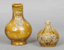 A 16th/17th century Frechen style Bartmann or Bellarmine jug
Decorated with applied prunts,