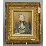 ENGLISH SCHOOL (19th century)
Portrait Miniature of a Gentleman With Sideburns
Watercolour on