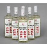 Booth's Finest Dry Gin, 26.6 fl ozs., 70% proof
Six bottles.  (6) CONDITION REPORTS: Generally good,