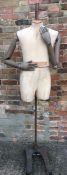 A French articulated tailors mannequin on stand
188 cm high. CONDITION REPORTS: Generally in good