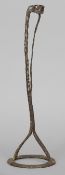 A 17th/18th century wrought iron rush nip
46 cm high. CONDITION REPORTS: Generally in good