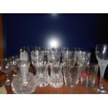 A mixed selection of glass-ware to inclu