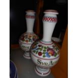 Two 1960's Delft Apothecary jars