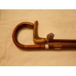 An early 20th C cane walking stick with