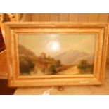 A 19th C Continental oil on board depict