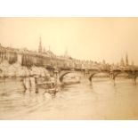 A large panoramic engraving of London ei