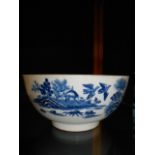 An 18th C Worcester blue and white flora