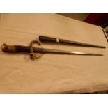 A French Gras bayonet and scabbard