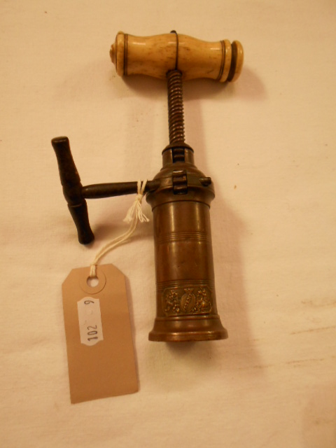 A 19th C Thomason mechanical corkscrew w
