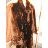 A vintage ladies 3/4 length fur coat ret