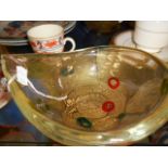 A pair of Italian art glass bowls with s