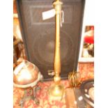 A gilt-wood baluster shaped table lamp