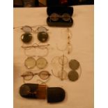 A mixed selection of vintage spectacles