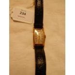 An Art Deco 'Clinton' gold-plated gentleman's wristwatch