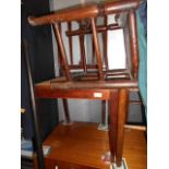A 19th C elm ladder-back chair together with a Georgian style cane seated side chair