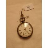 A Birmingham silver cased pocket watch